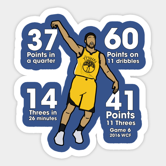 Klay Thompson 'Epic Performances' - NBA Golden State Warriors Sticker by xavierjfong